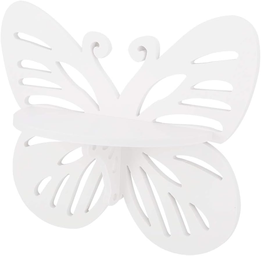 Butterfly Shape Floating Wall Shelf – Decorative Wooden Storage Rack for Bedroom, Living Room & Office Décor