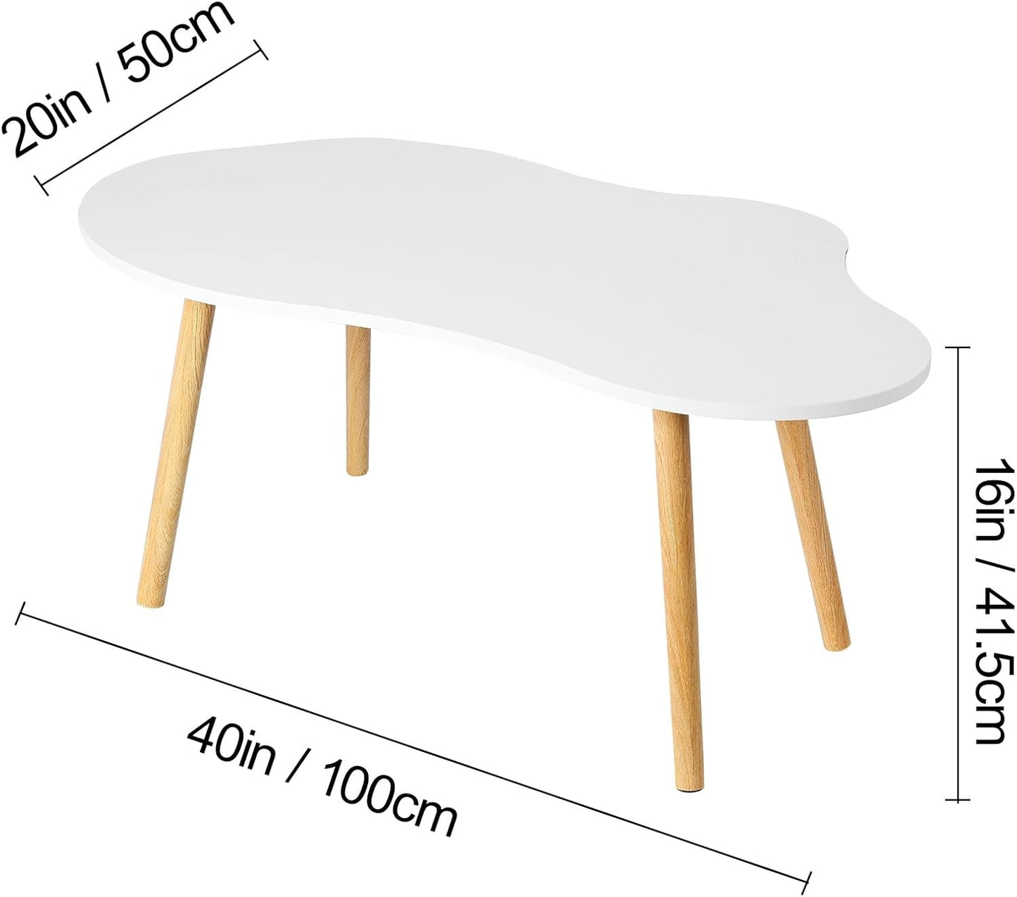 White Cloud Design Center Table – Contemporary Living Room Coffee Desk