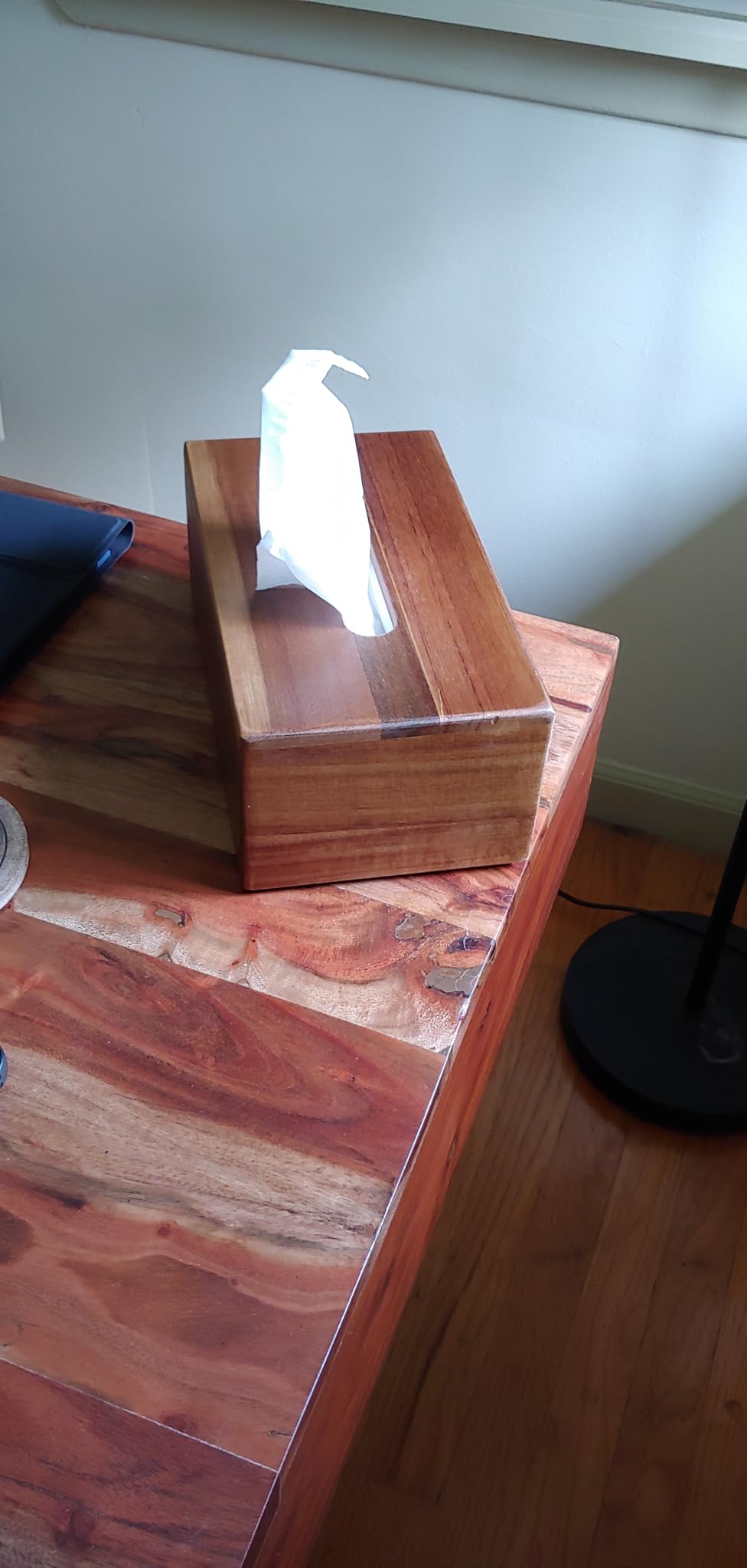 Elegant Solid Wood Tissue Box Cover – Handcrafted for Home & Office Decor