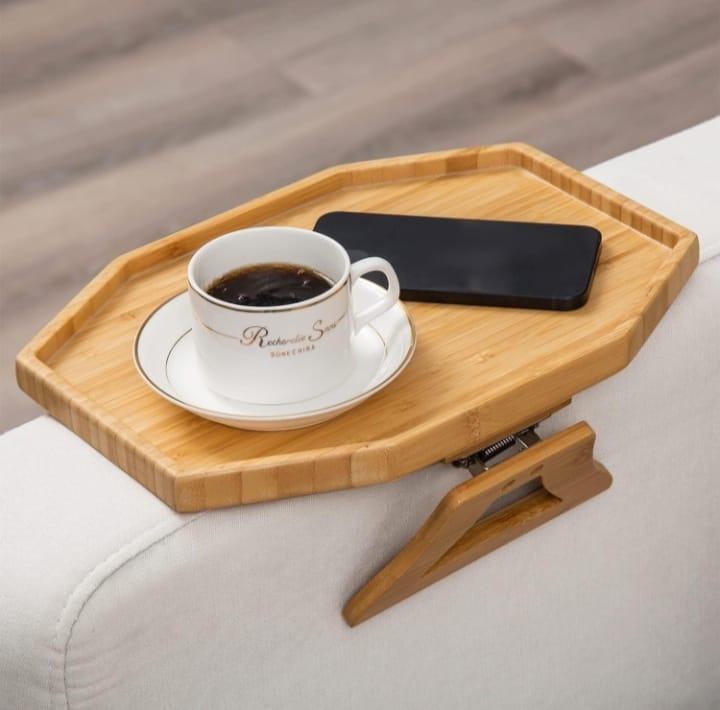 Signature Grip Couch Table – Extra-Stable, Non-Slip Armrest Tray