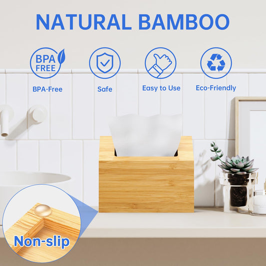 Modern wood Tissue Holder – Stylish Wooden Tissue Box for Kitchen & Bathroom
