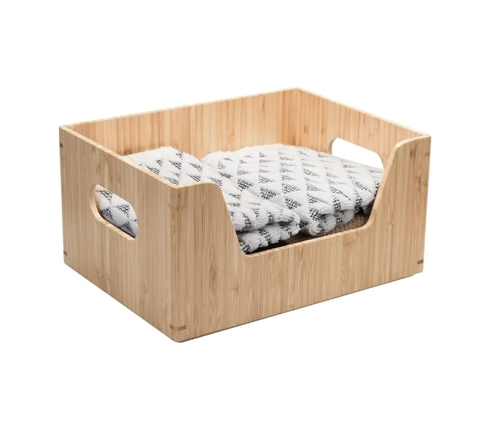 Multipurpose wood Storage Box with Handles – Eco-Friendly Organizer