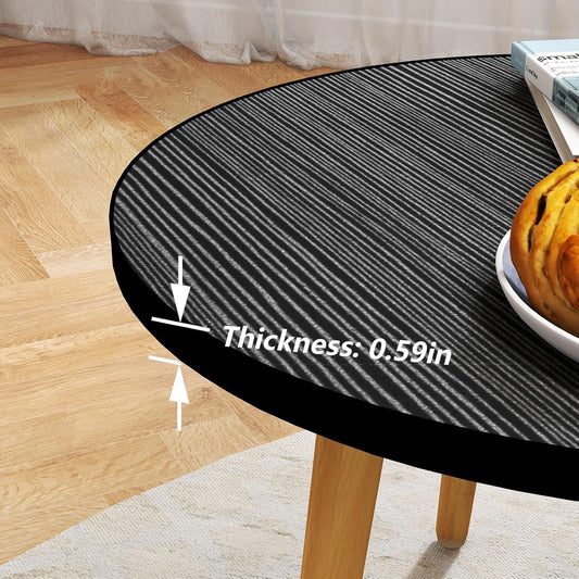 Round MDF Coffee Table – Low Floor Sitting Table with 3 Solid Wood Legs for Living Room, Bedroom & Study Space