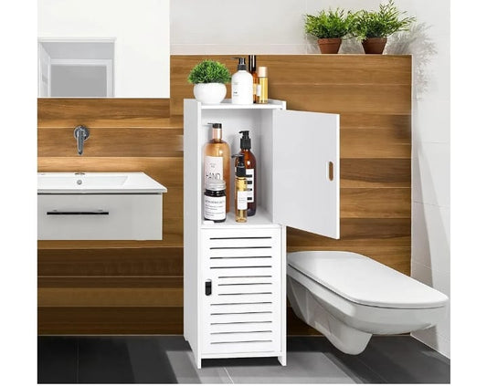 Modern Bathroom Storage Cabinet – Slim Multi-Purpose Organizer