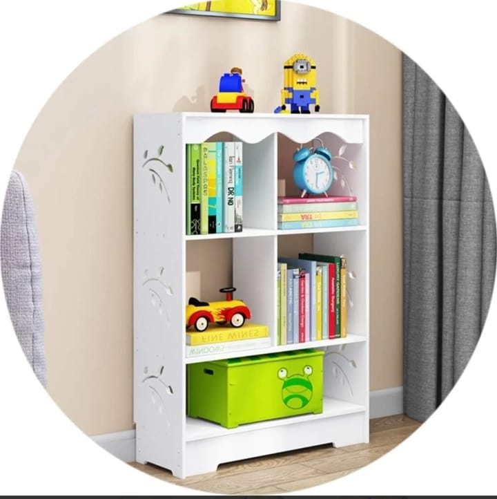 Kids Wooden Bookshelf & Toy Storage Organizer – Cute Green Design