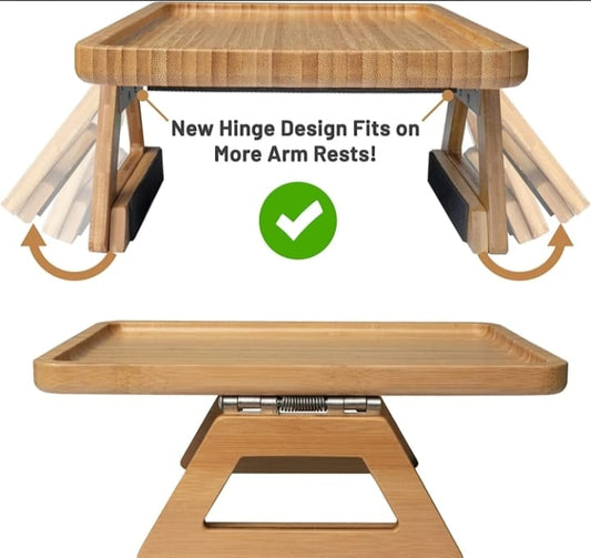 Signature Home Couch Table – Ultra-Stable, No-Slip Sofa Arm Tray