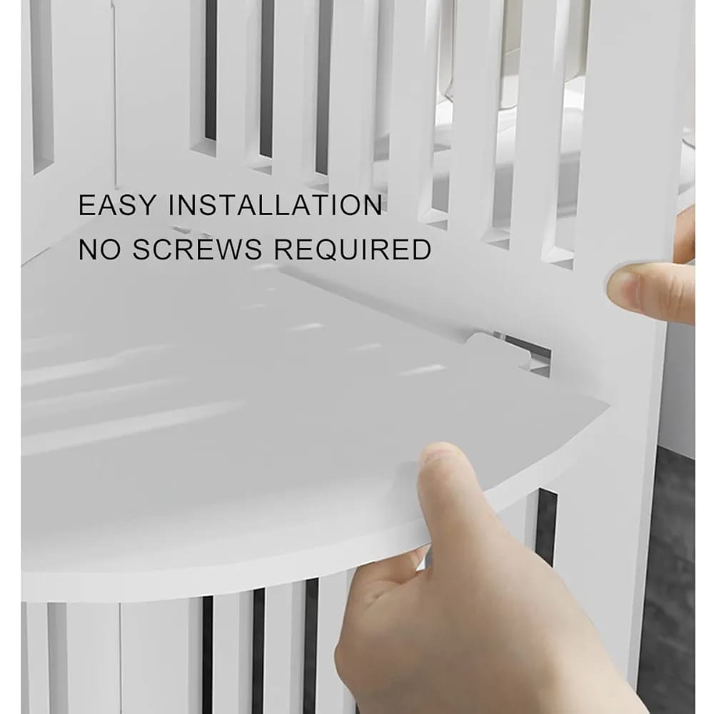 Corner Storage Shelf – Easy Install Mortise & Tenon Design