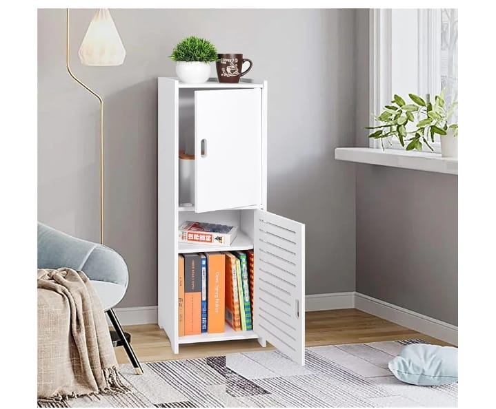 Modern Bathroom Storage Cabinet – Slim Multi-Purpose Organizer