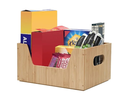 Multipurpose wood Storage Box with Handles – Eco-Friendly Organizer