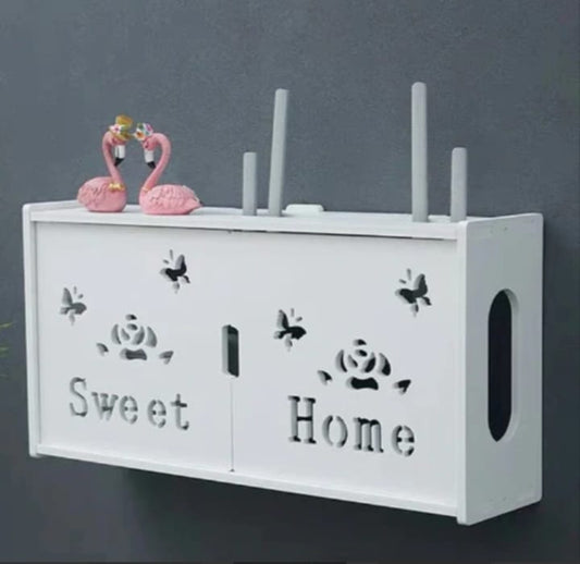 All-in-One Wall Rack – Safe & Stylish Storage for WiFi Router, TV Remote & More