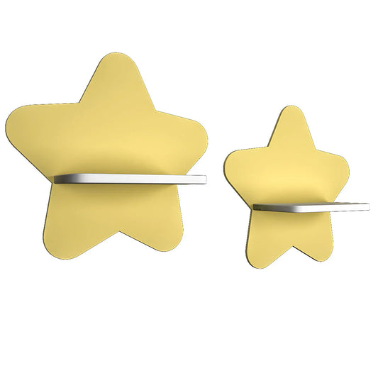 Set of 2 Star-Shaped Wooden Wall Shelves – Cute & Functional Wall Decor for Kids’ Rooms or Nursery