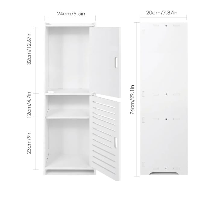 Modern Bathroom Storage Cabinet – Slim Multi-Purpose Organizer