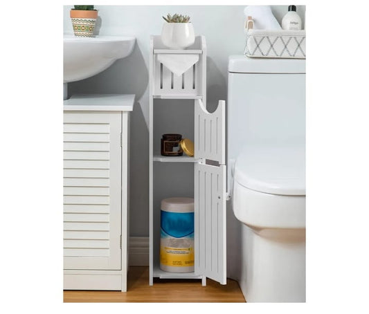 Tall Slim Bathroom Storage Cabinet with Multiple Compartments