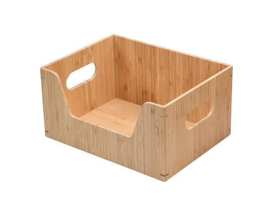 Multipurpose wood Storage Box with Handles – Eco-Friendly Organizer