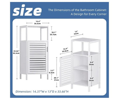 Waterproof & Durable Bathroom Storage Cabinet with Shelves