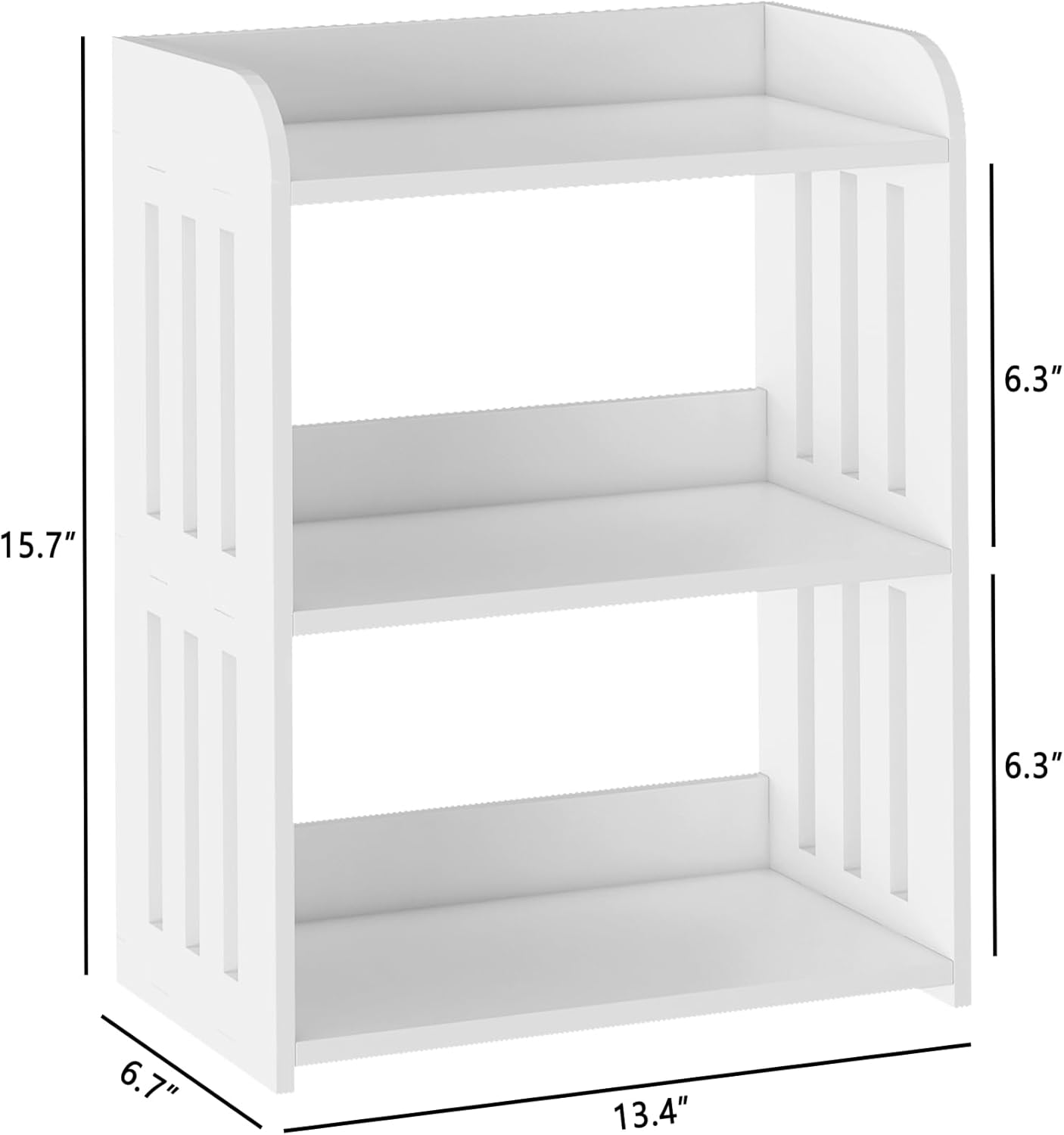 3-Tier White Bathroom Countertop Organizer with Doors – Storage Shelf.