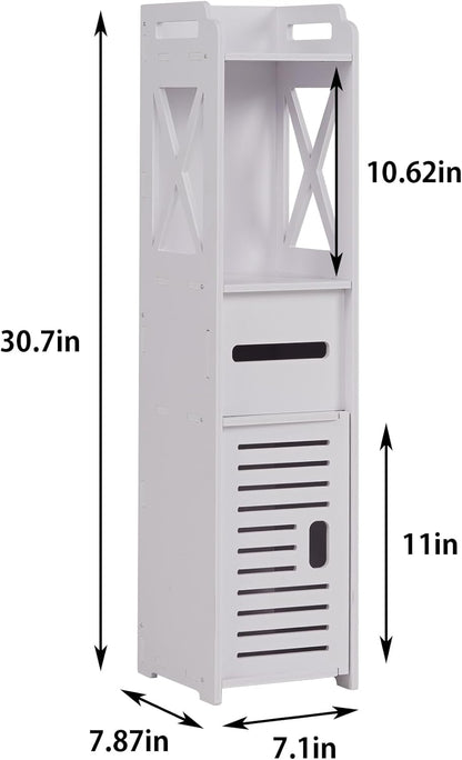 Slim Bathroom Storage Cabinet – Multi-Purpose Organizer