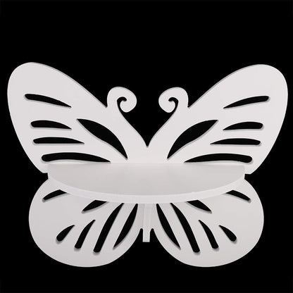 Butterfly Shape Floating Wall Shelf – Decorative Wooden Storage Rack for Bedroom, Living Room & Office Décor