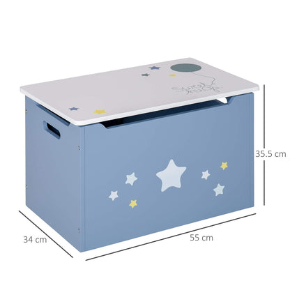 Kids Wooden Toy Storage Box with Star Design – Cute Organizer