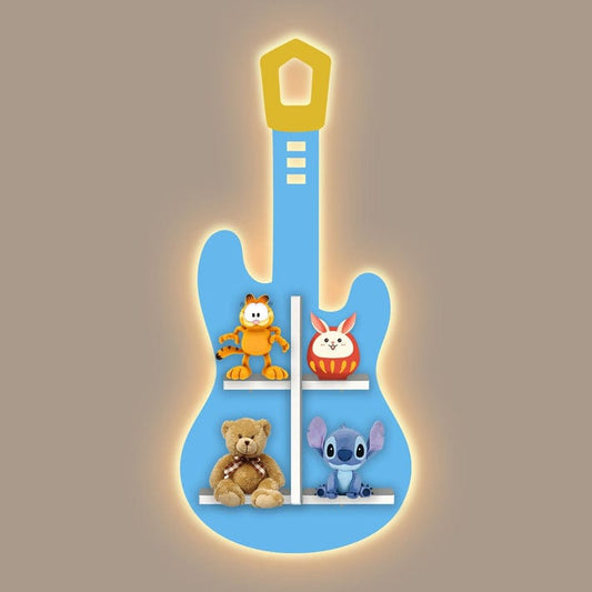 “Guitar Shape Wall Shelf – Fun Kids’ Room Storage and Decorative Organizer”