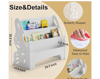 Butterfly Kids Book & Toy Storage Shelf – Cute & Functional Organizer for Kids’ Room