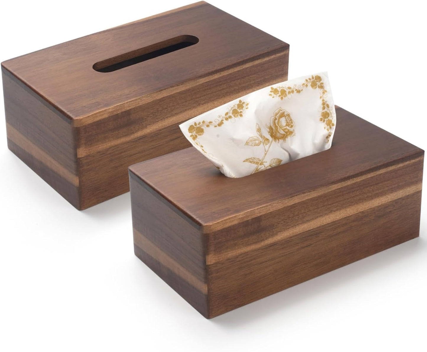 Elegant Solid Wood Tissue Box Cover – Handcrafted for Home & Office Decor
