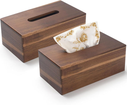Elegant Solid Wood Tissue Box Cover – Handcrafted for Home & Office Decor