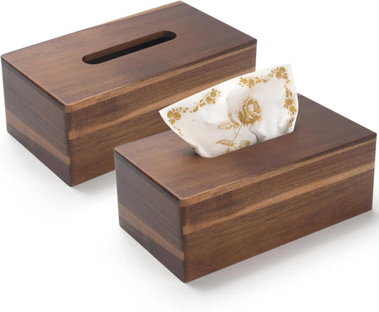 Elegant Solid Wood Tissue Box Cover – Handcrafted for Home & Office Decor