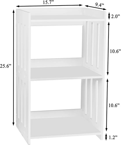 White Bookshelf – Compact Book Organizer for Small Spaces