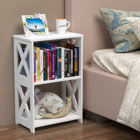 Compact 2-Tier Wooden Storage Shelf – Small Vertical Organizer for Books, Snacks & Essentials