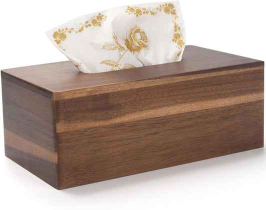 Elegant Solid Wood Tissue Box Cover – Handcrafted for Home & Office Decor