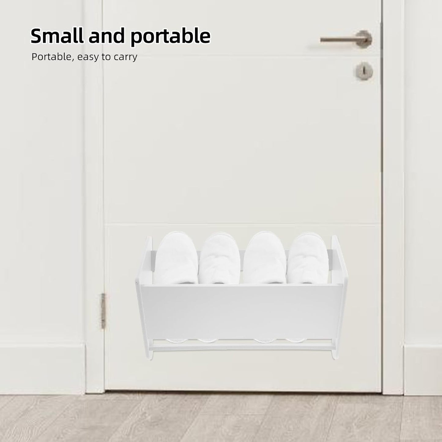 Angoily Wall Mounted Shoe Rack – White Hanging Shoe Organizer & Storage Shelf for Entryway, Closet, and Door Back (40cm)