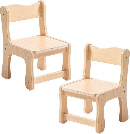 ROBOTIME Wooden Kids Chairs – Set of 2 Toddler Chairs for Table, Playroom, and Nursery | Safe & Sturdy Children’s Wooden Furniture for Eating, Reading & Playing