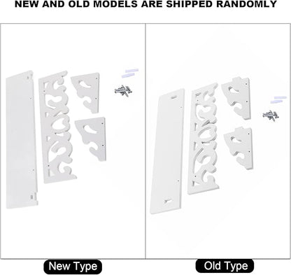 Wall Mounted Shelf, White Carved Filigree Shelves Design Wall Shelf for Home, Bedroom, Study (S)