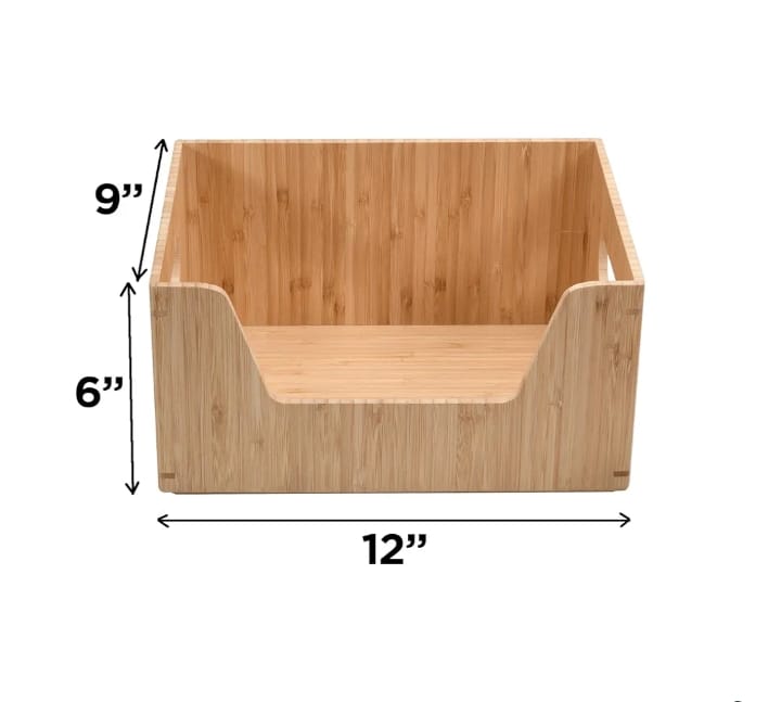 Multipurpose wood Storage Box with Handles – Eco-Friendly Organizer