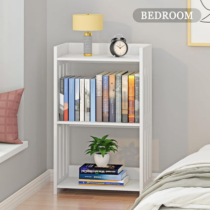 White Bookshelf – Compact Book Organizer for Small Spaces