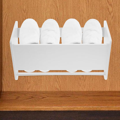 Angoily Wall Mounted Shoe Rack – White Hanging Shoe Organizer & Storage Shelf for Entryway, Closet, and Door Back (40cm)