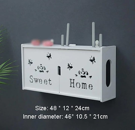 All-in-One Wall Rack – Safe & Stylish Storage for WiFi Router, TV Remote & More