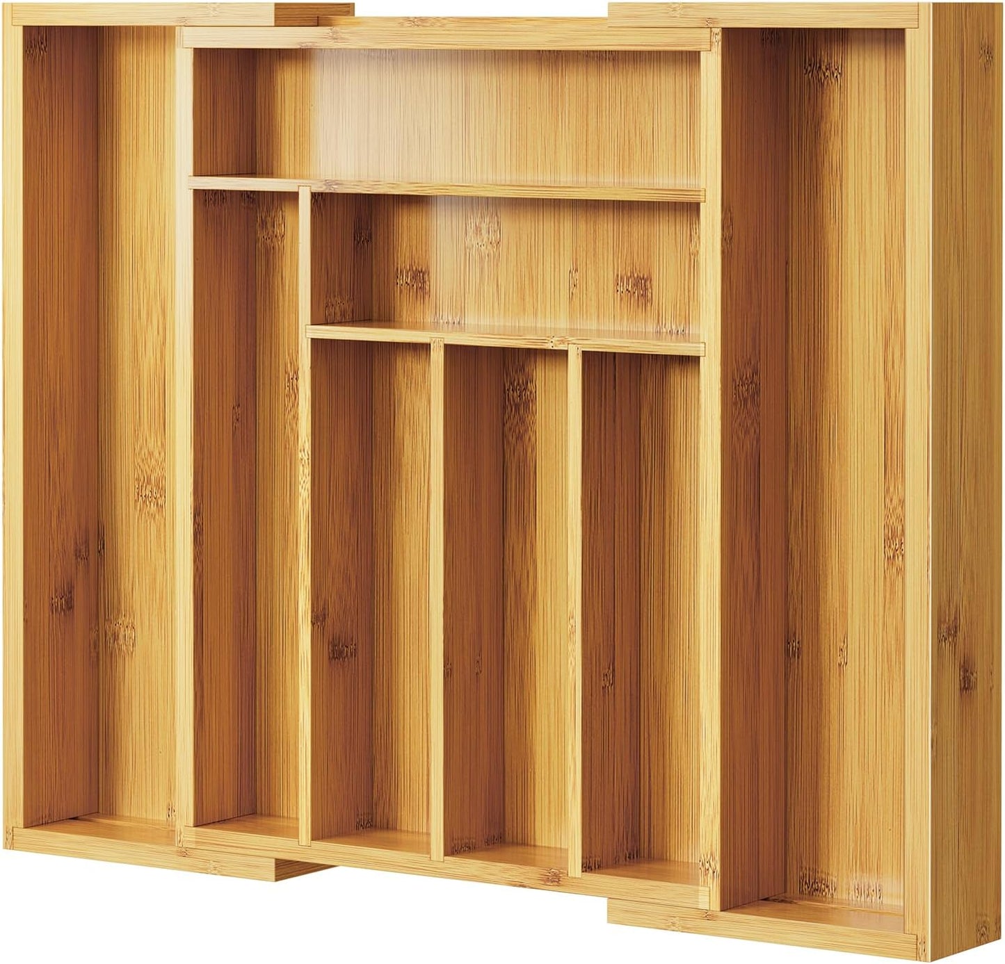 Natural wood Expandable Drawer Divider – Organize Your Kitchen & Workspace"