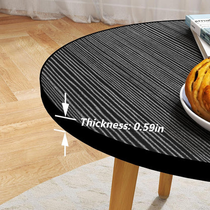 Round MDF Coffee Table – Low Floor Sitting Table with 3 Solid Wood Legs for Living Room, Bedroom & Study Space