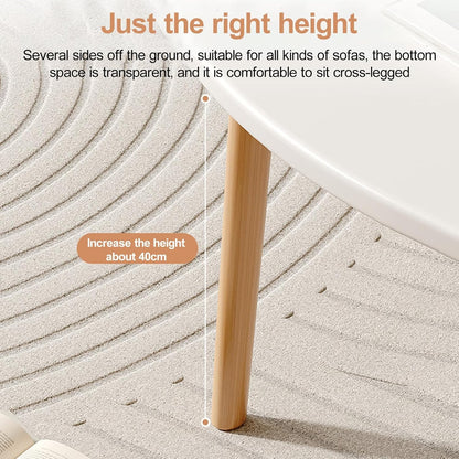 White Cloud Design Center Table – Contemporary Living Room Coffee Desk