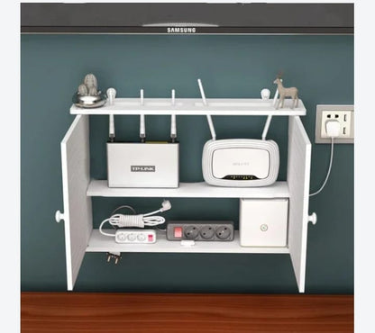 Wall-Mounted WiFi Shelf – For Routers, Remotes, Keys & More
