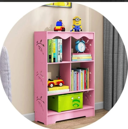 Kids Wooden Bookshelf & Toy Storage Organizer – Cute Green Design