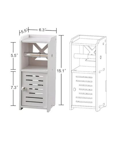 Compact Bathroom Toilet Paper Storage Cabinet