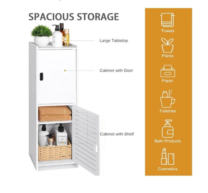 Modern Bathroom Storage Cabinet – Slim Multi-Purpose Organizer