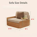 Modern Folding Sofa Bed with Storage & Magazine Holder – Convertible Sleeper for Living Room or Guest Room