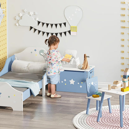 Kids Wooden Toy Storage Box with Star Design – Cute Organizer