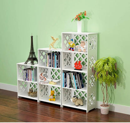 Modern Decorative White Wooden Shelf – Stylish Storage & Display Rack