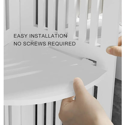 Corner Storage Shelf – Easy Install Mortise & Tenon Design