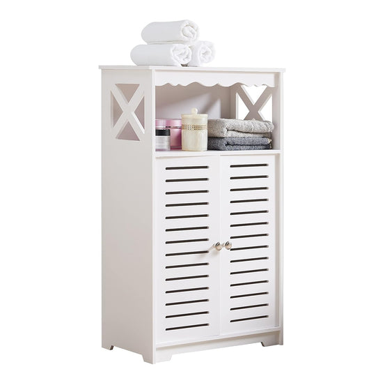 Modern PVC Storage Cabinet – Shelves & Doors Organizer.